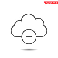 Cloud and minus icon