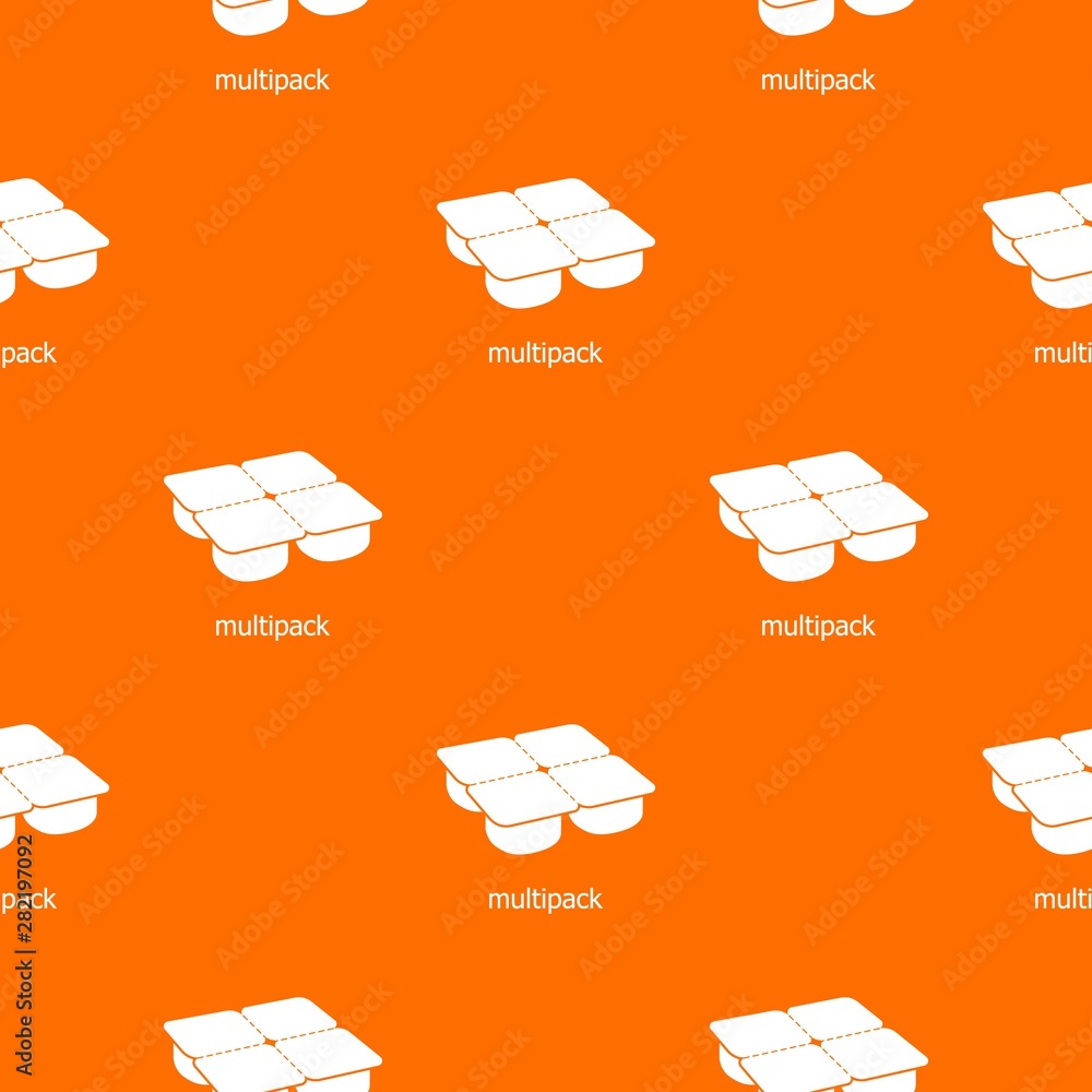 Poster many packages pattern vector orange for any web design best