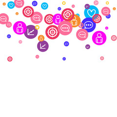 Social media marketing, Communication concept.