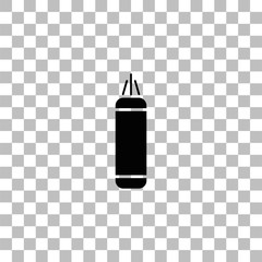 Punching bag icon flat