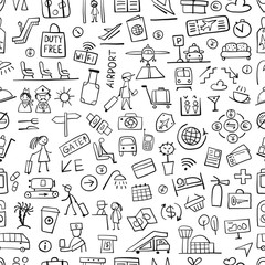 Airport background, seamless pattern for your design