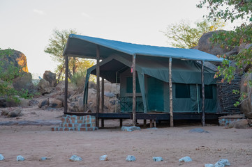 Camping tent in the Namibia , Tanzania, Africa