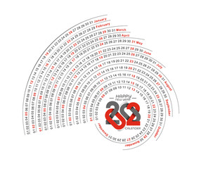 Happy new year 2019 Calendar - New Year Holiday design elements for holiday cards.