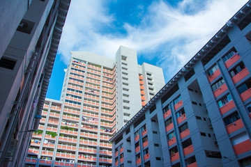 Fototapeta premium Apartment building in the Bugis area, Singapore