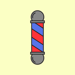 Vector illustration of barber pole icon