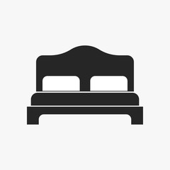Vector illustration of double bed icon