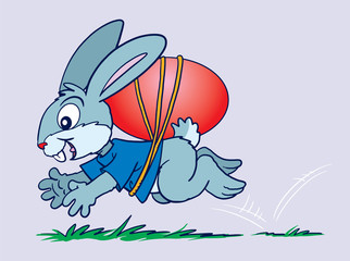 Obraz na płótnie Canvas Easter rabbit with Easter egg. 