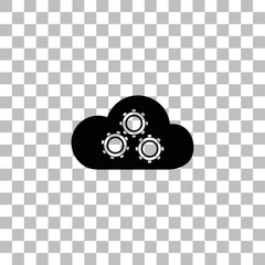 Cloud storage preferences icon flat