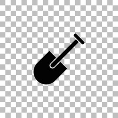 Mini Shovel icon flat