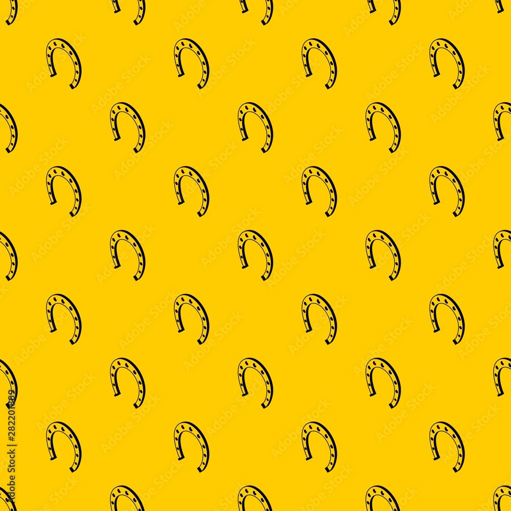 Poster horseshoe pattern seamless vector repeat geometric yellow for any design