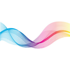 abstract color wave flow design