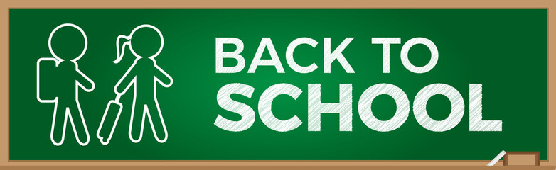 Back to school vector banner