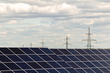 Solar power plant ecological energy for the city