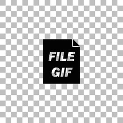 GIF format icon flat
