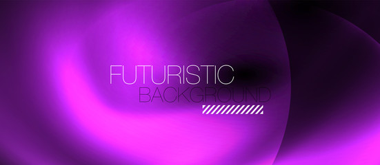 Shiny neon circles abstract background