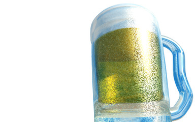 The sky and beer made in 3D Render