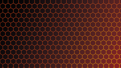 honeycomb background, hexagonal background, black and red background