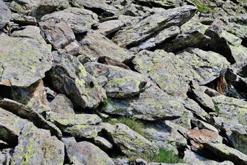 Grobblockige Geröllhalde