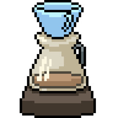 Fototapeta premium vector pixel art cofee jar