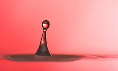 Water surface with droplets