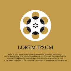 Vector illustration movie and film festival poster template design in vintage style