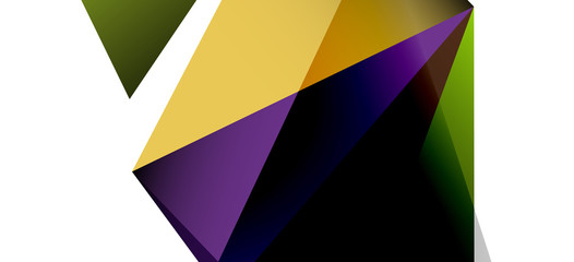 Vintage abstract template with triangle mosaic composition vecton white background. Simple design background. Modern flat design. Beautiful vector pattern.