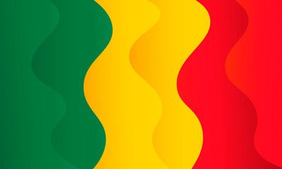 Mali flag icon vector design. Abstract liquid gradient background. Trendy layered backdrop.