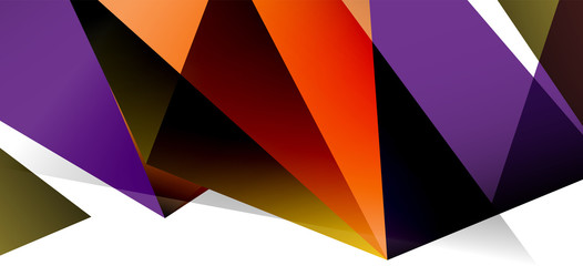 Obraz premium Vintage abstract template with triangle mosaic composition vecton white background. Simple design background. Modern flat design. Beautiful vector pattern.
