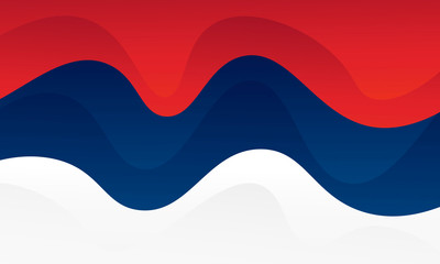 Serbia flag icon vector design. Abstract liquid gradient background. Trendy layered backdrop.