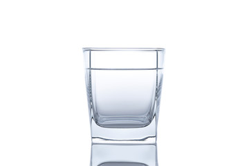 scotch glass with pure water
