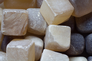 Natural small pieces of agate macro