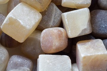 Natural small pieces of agate macro