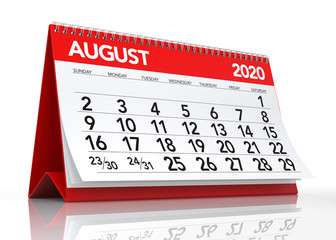 August 2020 Calendar