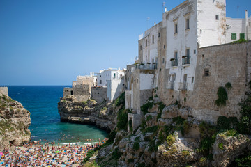 Fototapeta na wymiar panoramic of polignano a mare in souther of Italy
