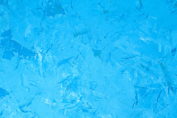 Beautiful Abstract Grunge Decorative Blue Cyan Painted Stucco Wall Texture.
