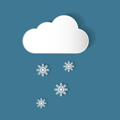 Weather icons with long shadows.Vector Cloud Raining Icon Isolated On White Background.Rain cloud icon isolated on white background vector illustration for web site design.