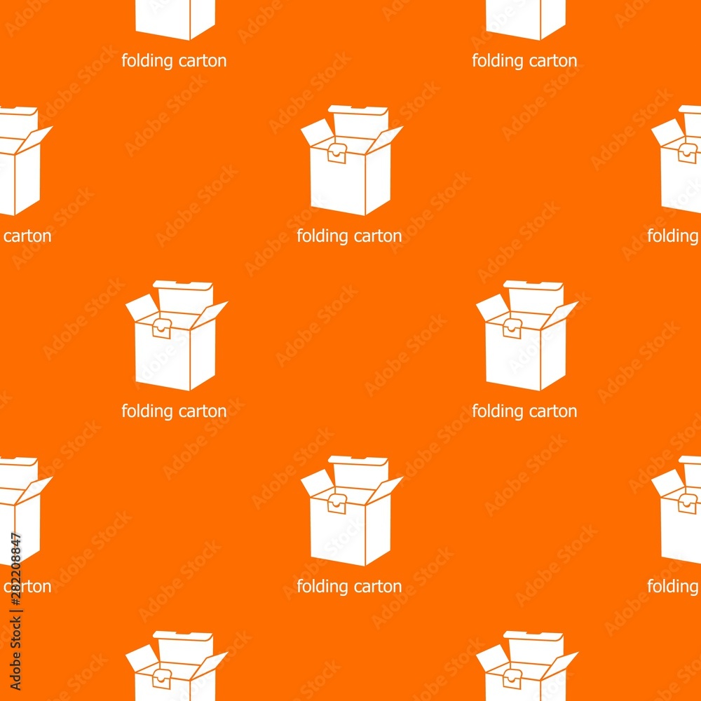 Poster folding carton pattern vector orange for any web design best