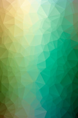Illustration of abstract Green, Yellow vertical low poly background. Beautiful polygon design pattern.