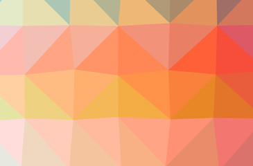 Illustration of abstract Orange, Pink, Red horizontal low poly background. Beautiful polygon design pattern.