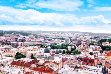 Obraz premium Beautiful view of the Dominican Cathedral, Tourism in Ukraine