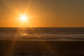 Sunset à la plage