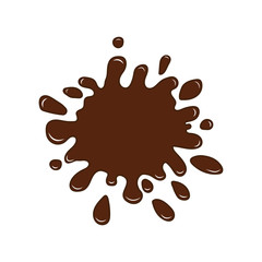 Vector illustration of a splash of chocolate, stain, pattern