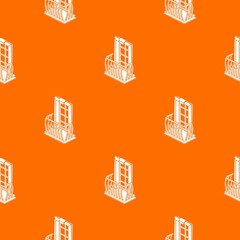 Retro balcony pattern vector orange for any web design best