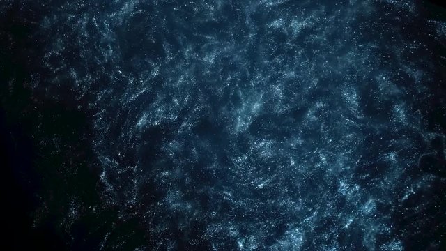 Silver ink in water Paint dropped, reacting, creating abstract cloud formations and metamorphosis on black. Art backgrounds. Slow motion. 4k