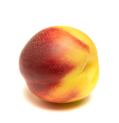 nectarine fruit lies on a white background