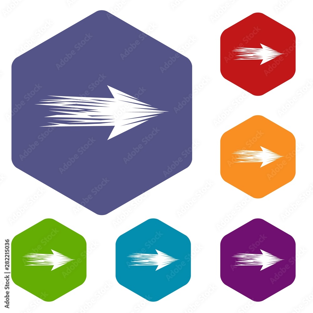 Poster linear abstract arrow icon in simple style isolated on white background
