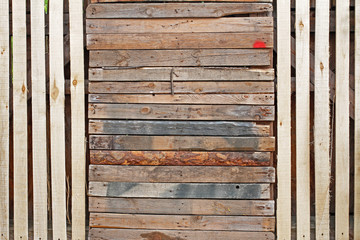 Old colorful wooden wall as background or texture