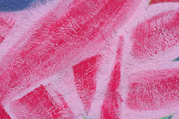 Pink painted wall as background or texture