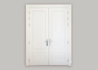 White wooden doors