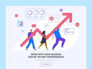 Business development courses landing page template